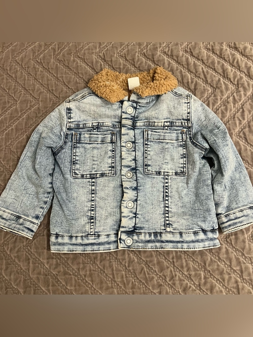 H&M Disney Mickey Mouse Lined Denim Jacket Kids Toddler Size 12M-18M